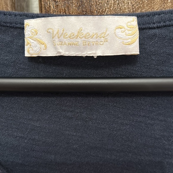 Navy Blue Puff-Sleeve A-Line Tunic - Picture 4 of 8